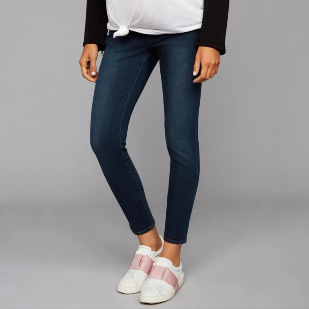 Luxe Essential Denim Women’s Full Panel Maternity Jeans Size 27